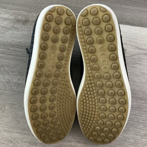 ECCO Soft 7 Leather Bootie Shoes 6.5 / 37 Black Mix Media Texture Zip Soft $170 - Picture 12 of 12